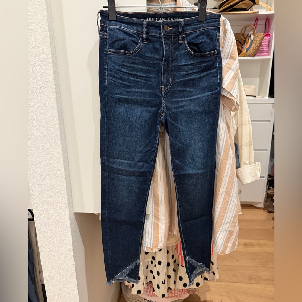 American Eagle Outfitters Blue Ankle Cropped Jeans